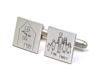 Kids' Drawing Cuff Links, Child's Artwork, Fathers Day Gift