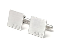 Monogrammed Wedding Cuff Links, Sterling Silver, Personalised