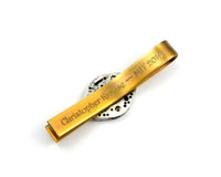 Custom Steampunk Tie Clip, Personalised with Your Text