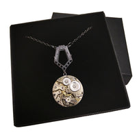 Antiqued Silver Steampunk Necklace, Victoriana