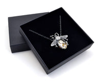 Silver Bee Necklace, Steampunk