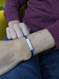 Silver Men's Coordinate Bracelet
