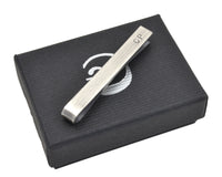 Personalised Silver Tie Bar, Customised Gift
