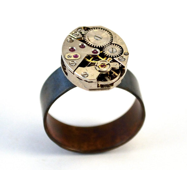 Steampunk Ring, Sterling Silver