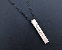 Men's Handwriting Necklace, Minimalist