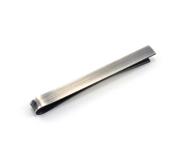 Antiqued Sterling Silver Tie Bar, Groomsmen Gift