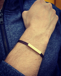 Engraved Mens Bracelet, GPS coordinate Gift for Him