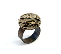 Clockwork Ring, Sterling Silver and Steel