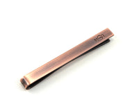 Copper Monogrammed Tie Bar, Corporate Gift for Men