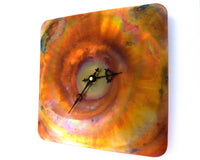 Copper Wall Clock, Colourful Wall Art, Rose Gold Home Decor
