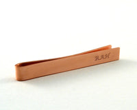 Engraved Copper Tie Clip, 7th Wedding Anniversary