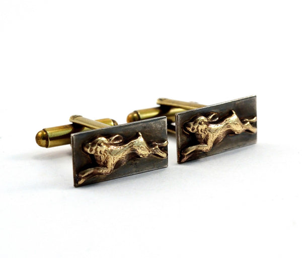 Hare Cufflinks, Mixed Metal, Rabbit