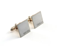 Monogrammed Wedding Cuff Links, Sterling Silver, Personalised