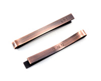 Personalised Copper Tie Bar, Groomsmen Gift