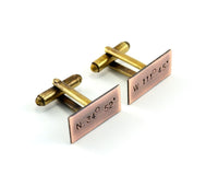 Personalised Cufflinks, Copper 7th Anniversary Gift