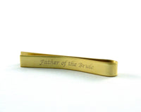 Personalised Gold Tie Pin, Father of the Bride Gift