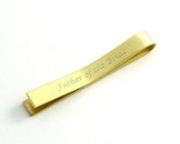 Personalised Gold Tie Pin, Father of the Bride Gift