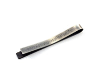 Personalised Silver Tie Bar, Customised Gift