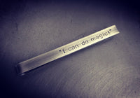 Personalised Silver Tie Bar, Customised Gift