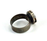 Personalised Steampunk Ring, Engraved Secret Message