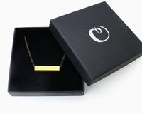 Secret Message Necklace in Antiqued Brass