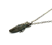 Silver Cicada Necklace