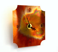 Small Wall Clock, Distressed Copper Wall Decor