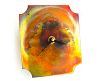 Small Wall Clock, Distressed Copper Wall Decor