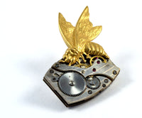 Steampunk Bee Brooch, Bee on Time!