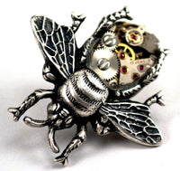 Steampunk Bee Brooch Pin