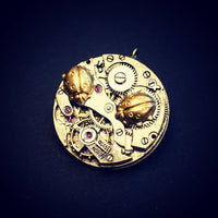 Steampunk Ladybug Brooch Pin, Watch Movement