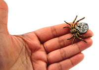 Steampunk Spider Brooch Pin