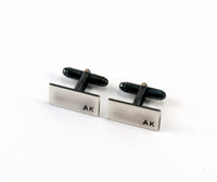 Sterling Silver Initial Cuff Links, Personalised