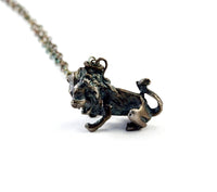 Sterling Silver Lion Necklace, Fierce Leo Pendant